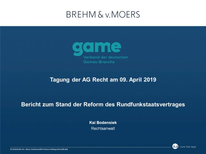 Präsentationsfolie Tagung AG Recht